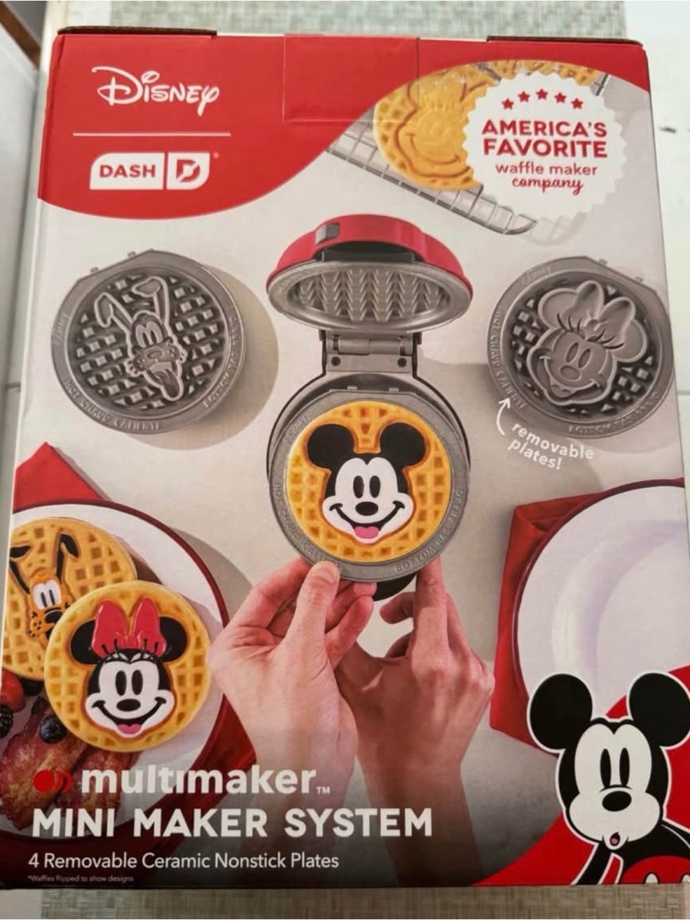 Disney Red Mickey & Minnie Multimaker Mini Waffle Maker System